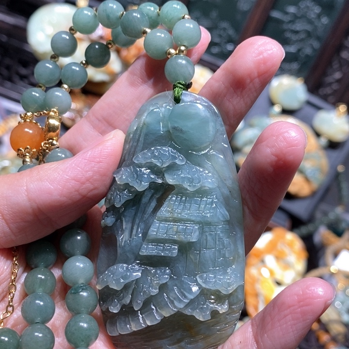 岫玉毛衣链未镶嵌