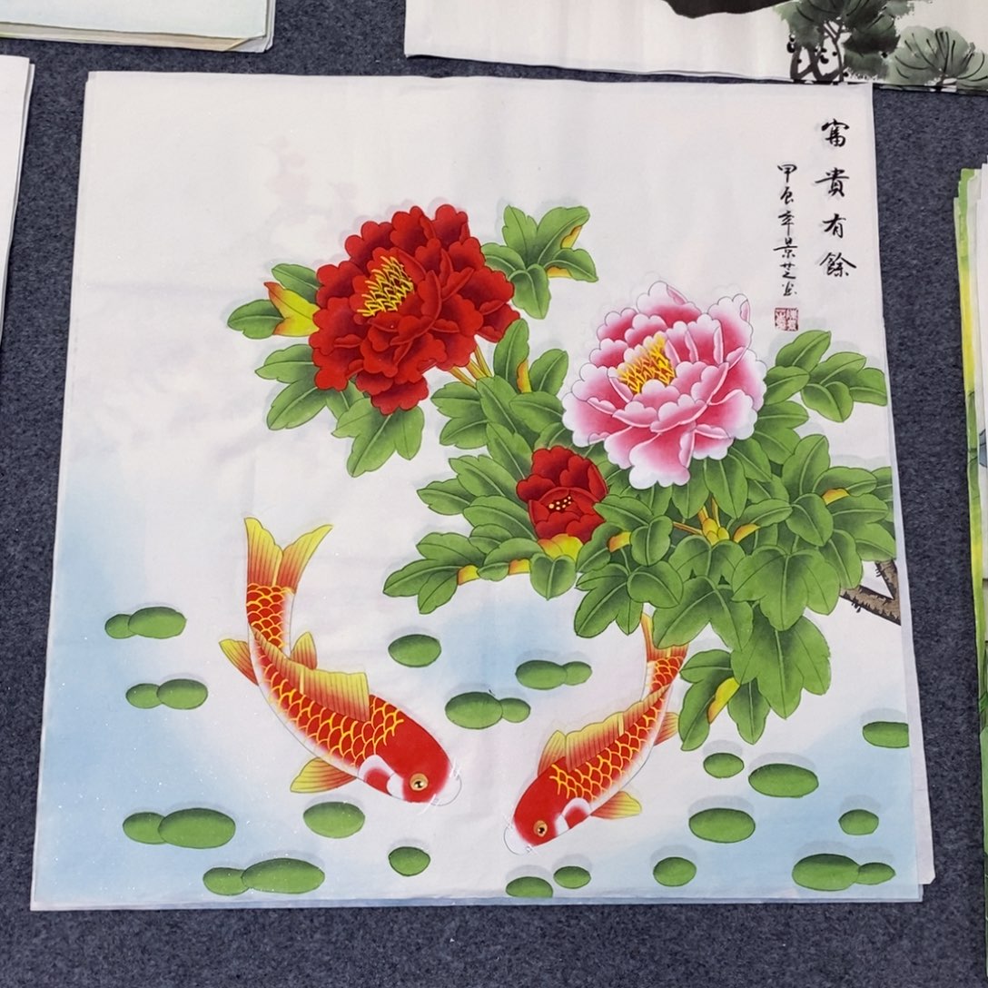 国画尺寸68✖️68斗方手绘国画