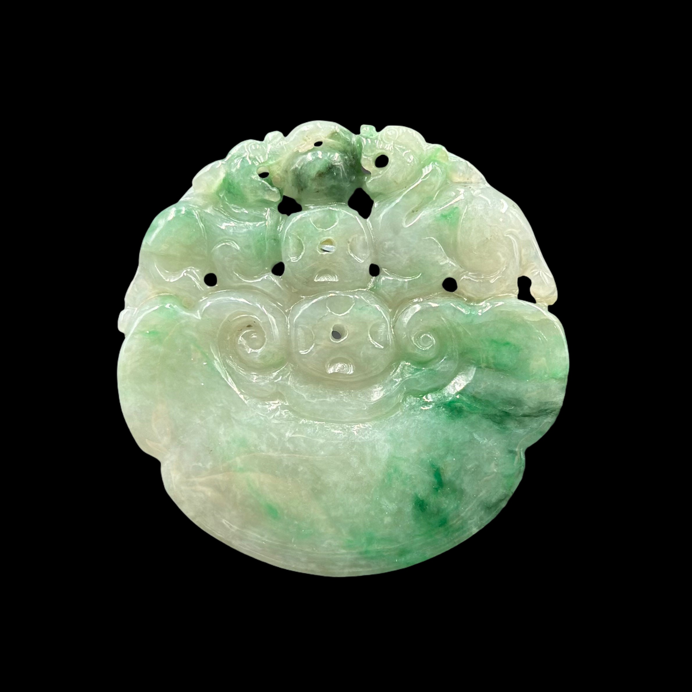 创汇期翡翠瑞兽挂饰【华夏藏古】819038