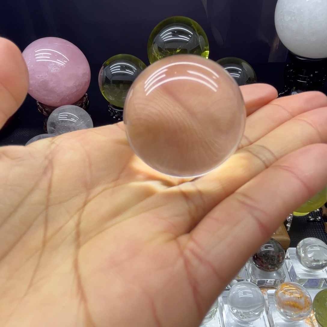 水晶未镶嵌珠宝半成品3.5公分