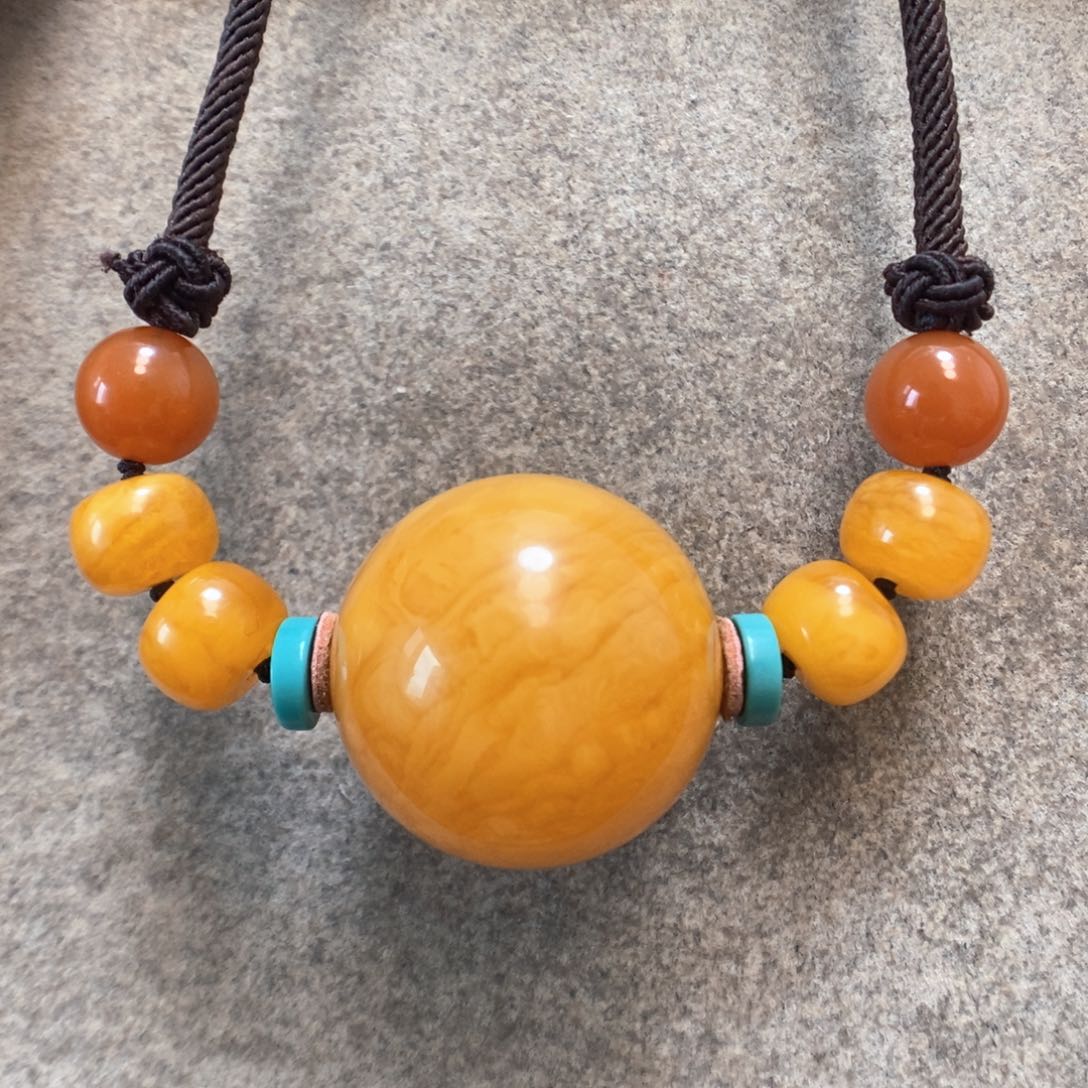 未镶嵌项链蜜蜡锁骨