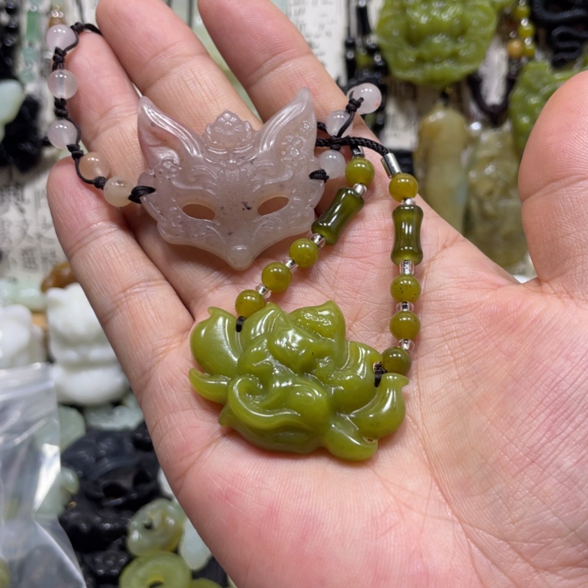 【闪购商品】岫玉颈饰未镶嵌啊*90吊坠