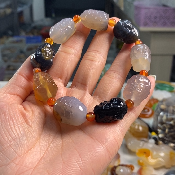 玛瑙/玉髓未镶嵌吊坠(不含链)