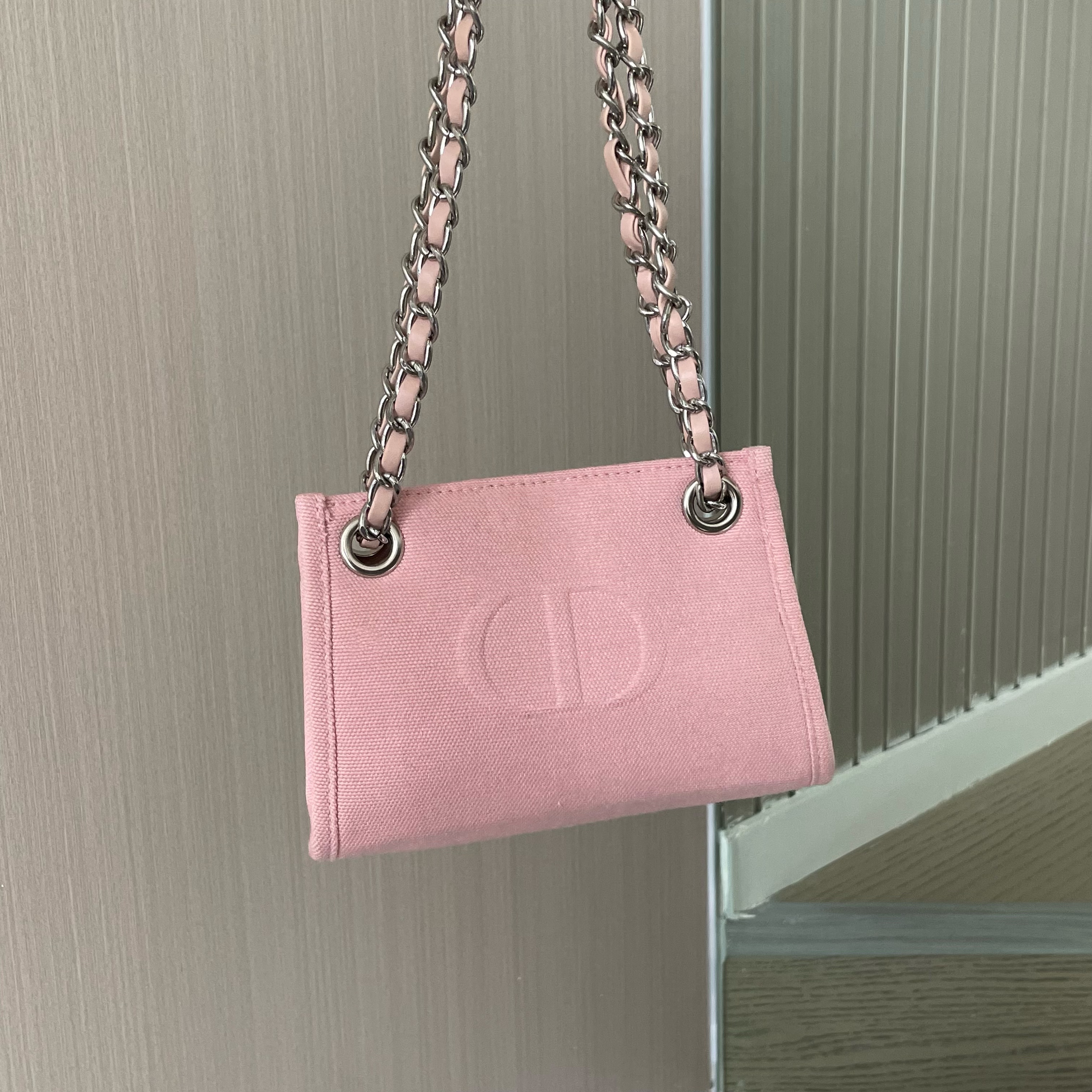 【佟掌柜专属】粉色帆布包通勤化妆包【尺寸17*11.5】