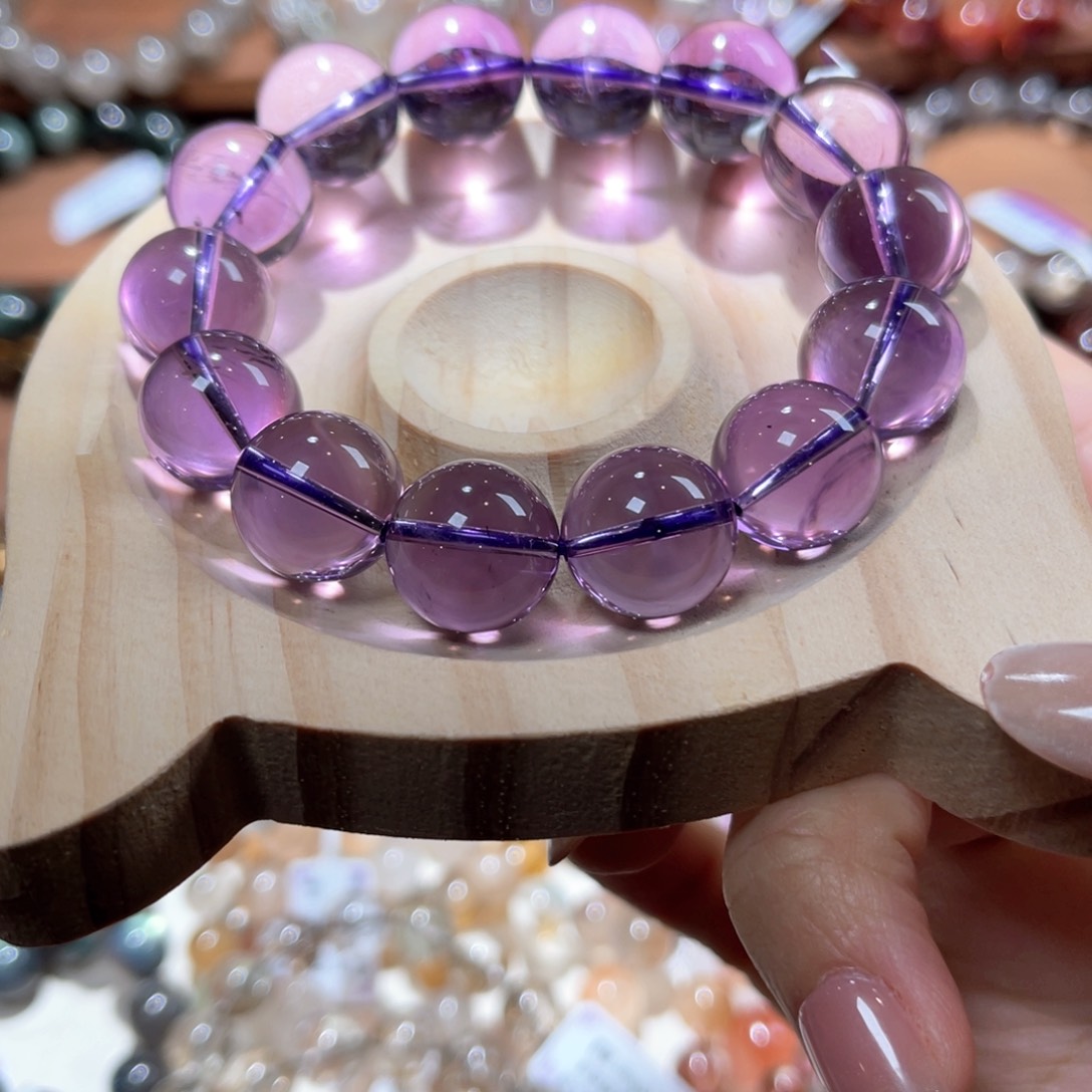 紫晶手链未镶嵌玻利维亚紫水晶