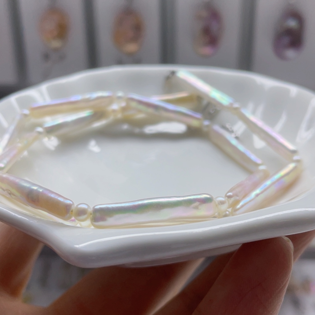 淡水珍珠银S925镶嵌颈饰W*1