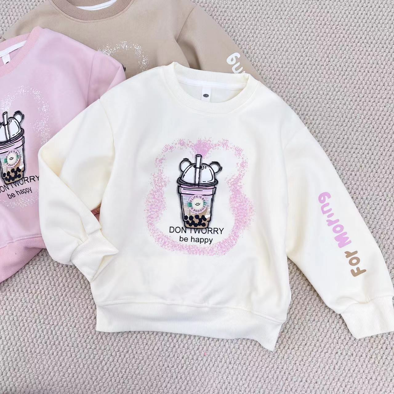 儿童2025春季新款洋气圆领卫衣B0967