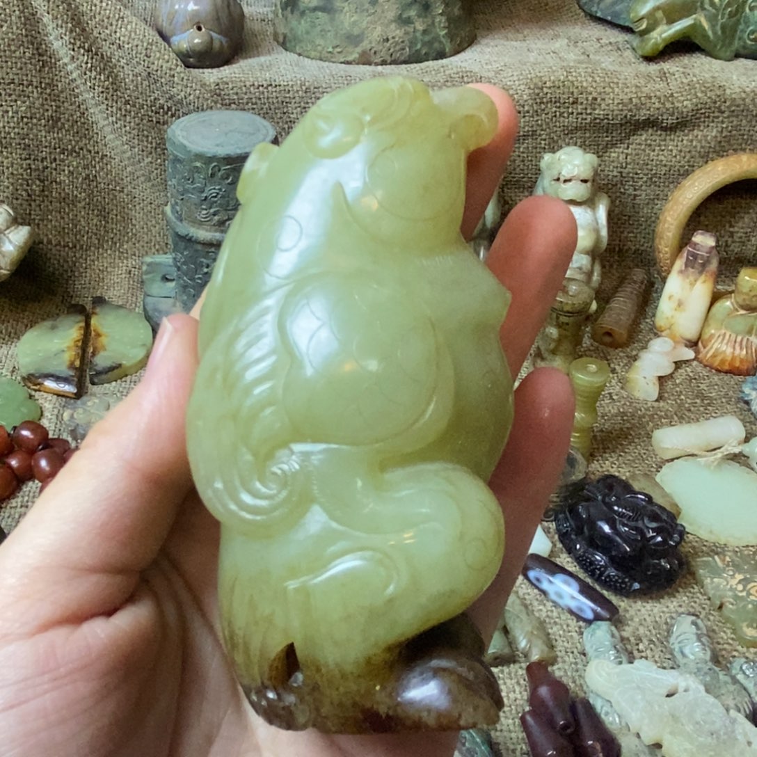 宋代天青色釉盘！你们的人，我李*壮