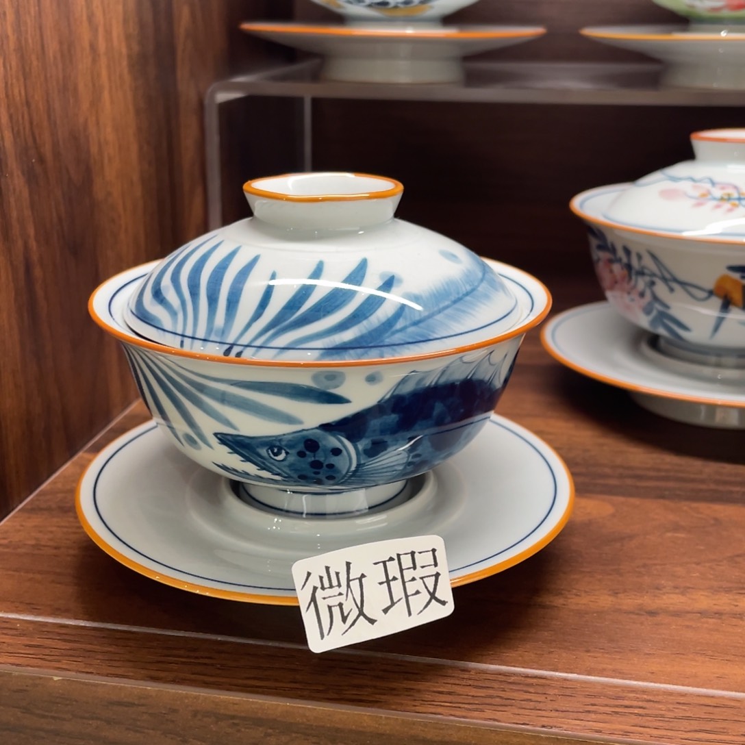 微瑕釉下彩纯手绘