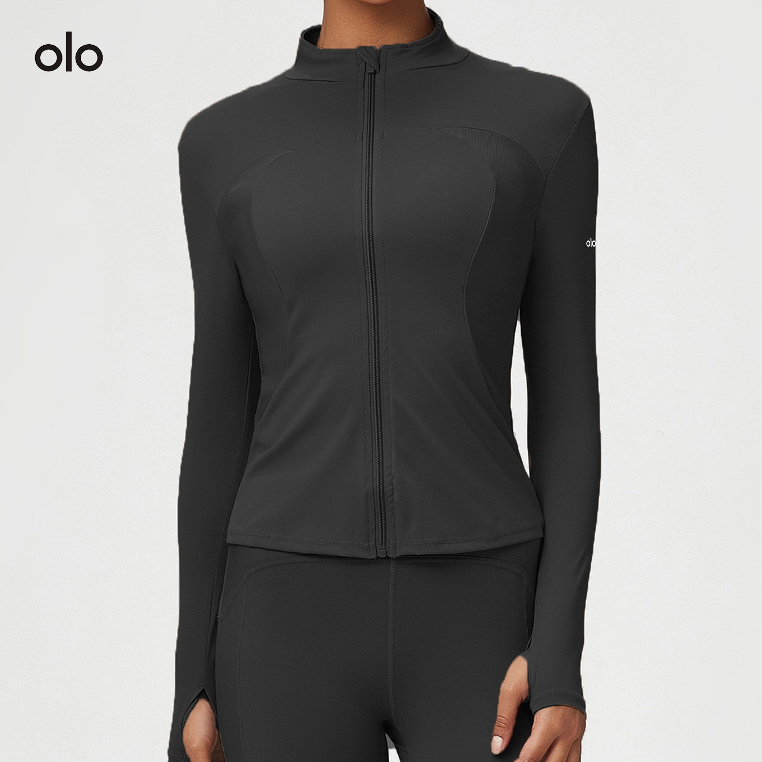 春夏季新款瑜伽健身服立领外套女速干运动长袖高级感