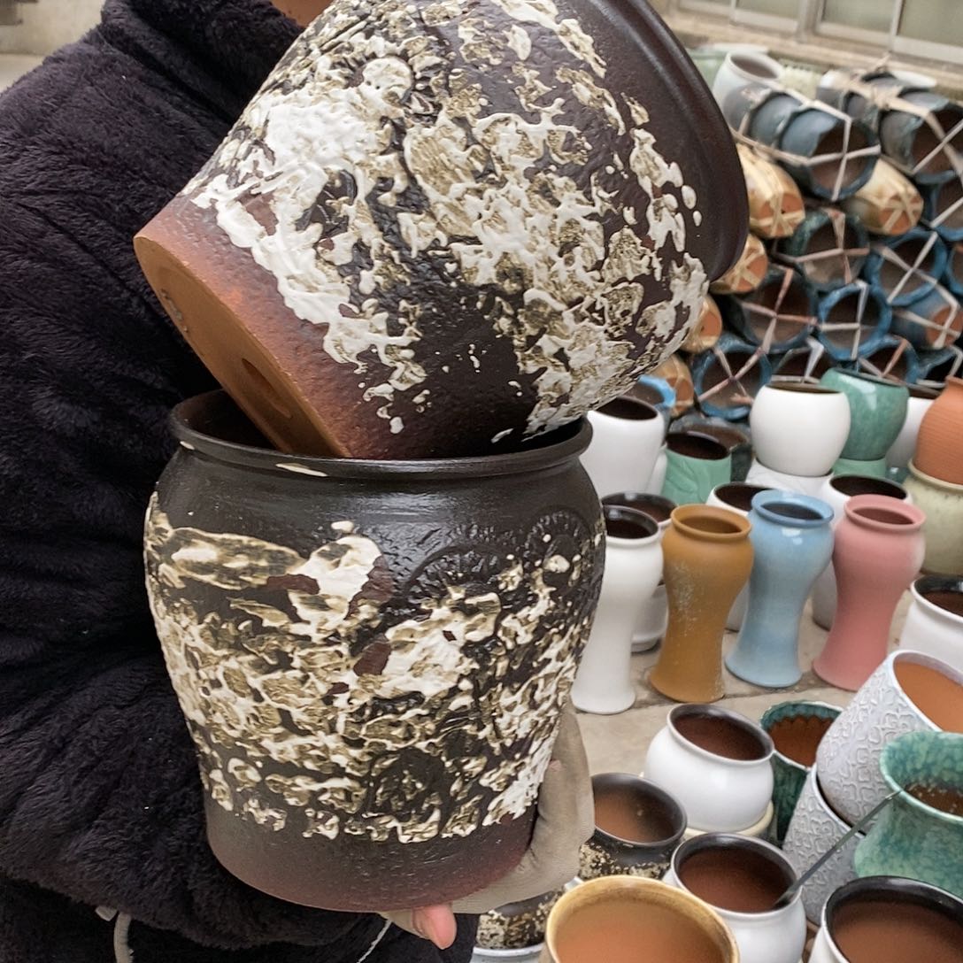 紫砂花盆正品口19高20