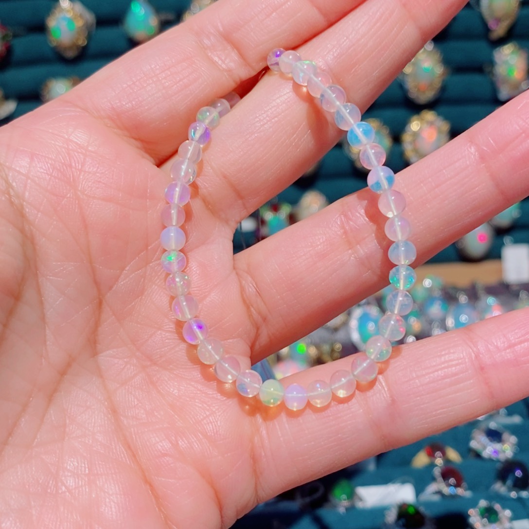 欧泊欧泊手链银S925镶嵌✨*曦