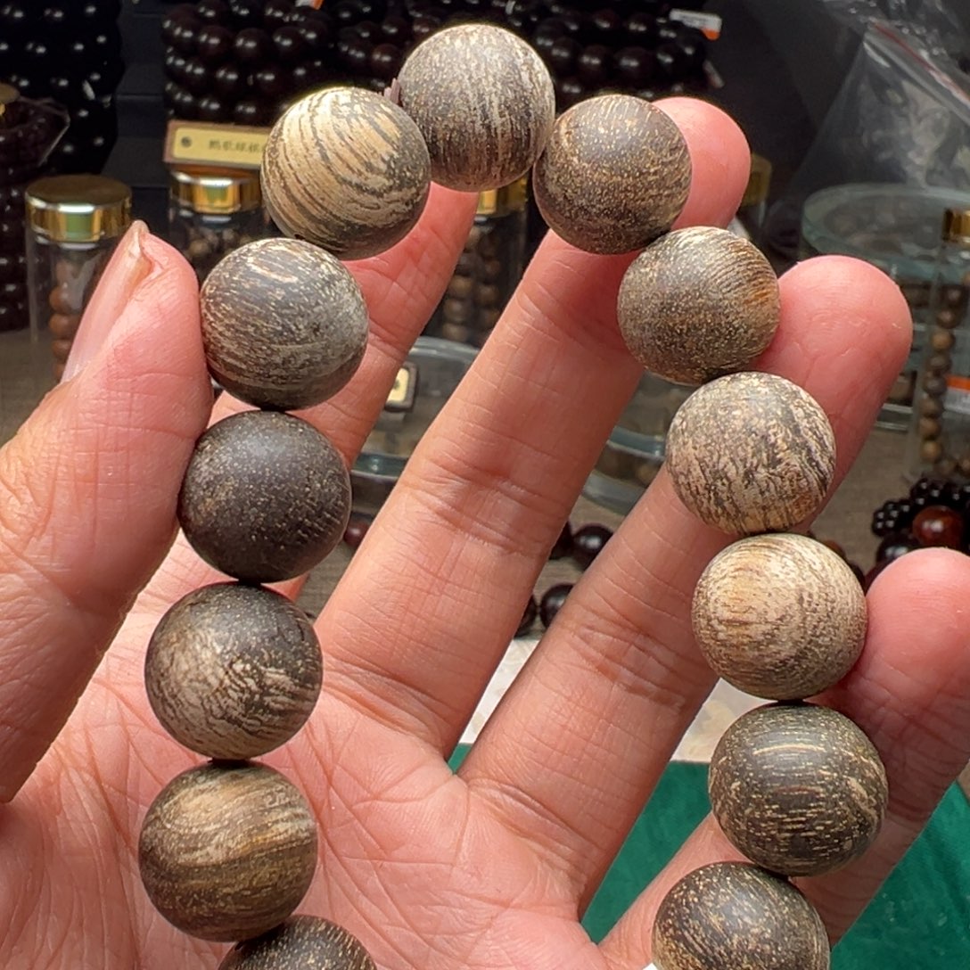 贡木手串/手链1.5粗抛虎皮纹
