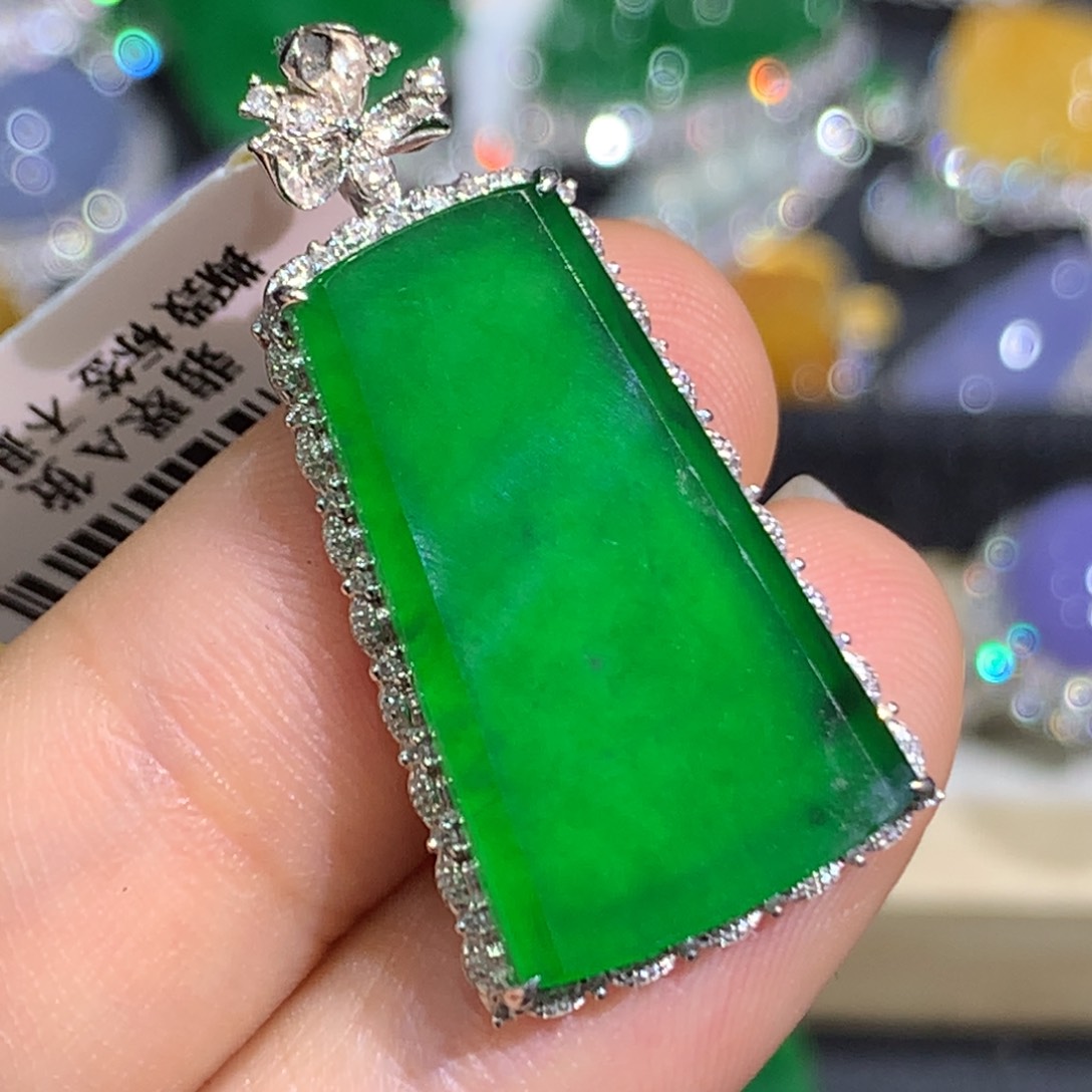 翡翠颈饰18K金镶嵌8、