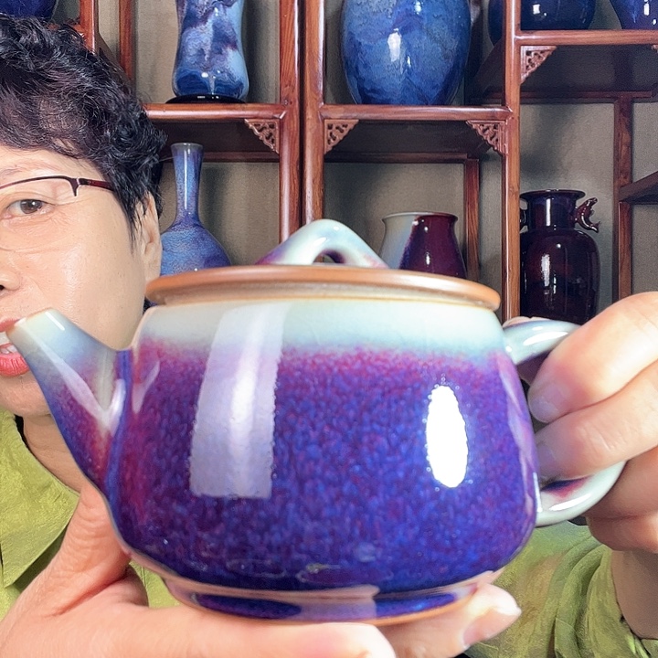 瓷片钧瓷手工艺品杯子