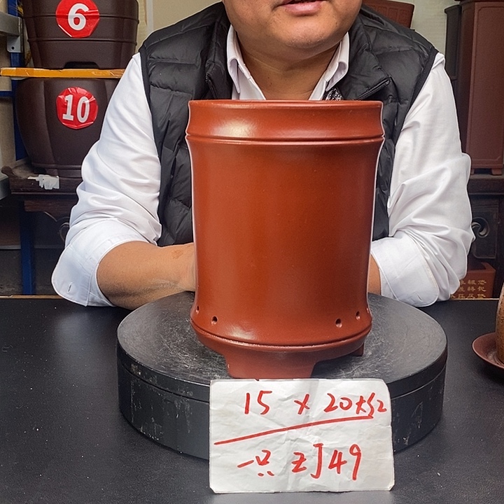 紫砂花盆货号一只ZJ49