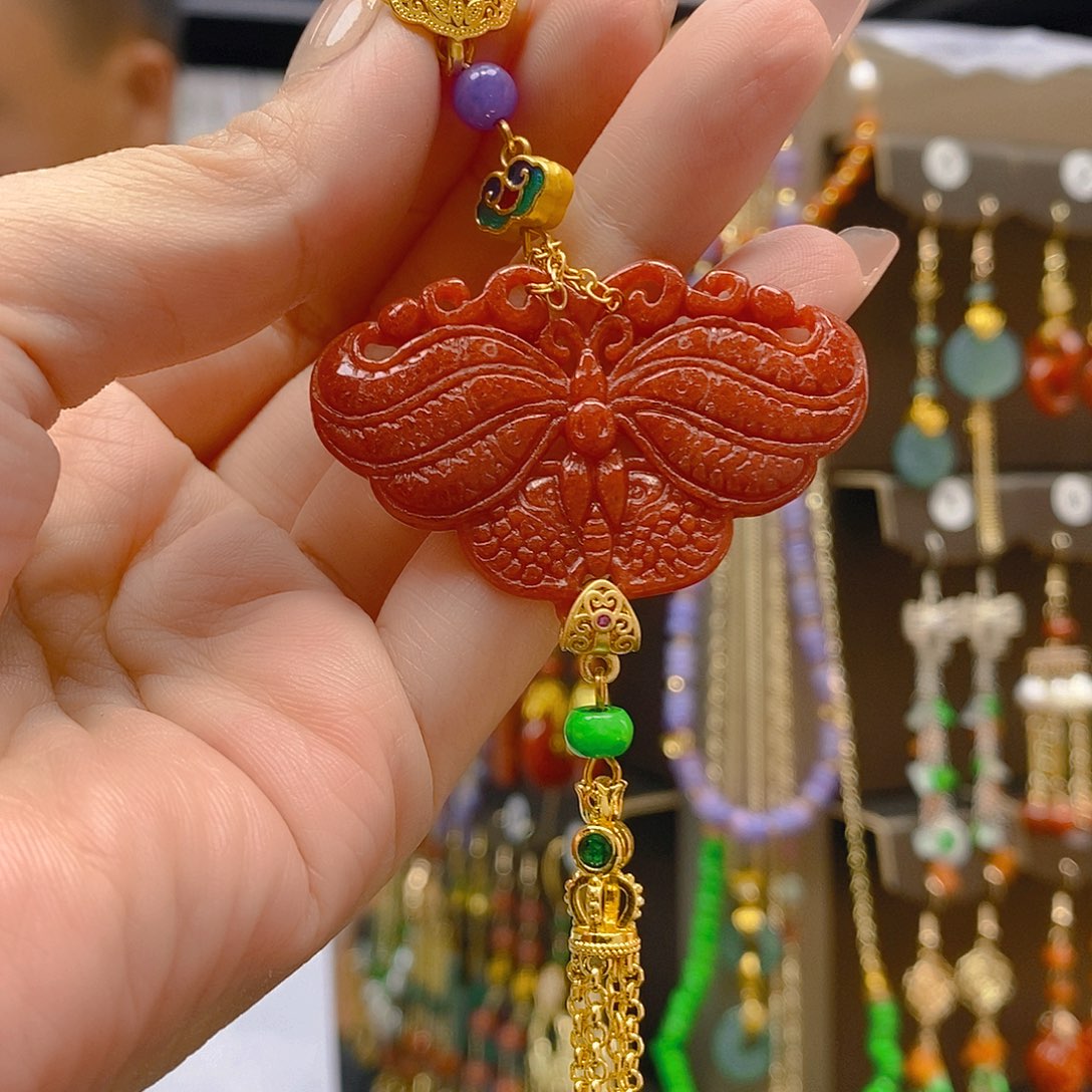 翡翠合金耳饰翡翠