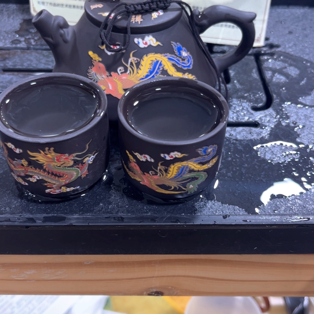 茶壶紫砂一壶2杯123