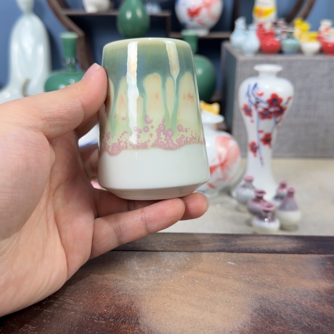 陶瓷手工小花器摆件