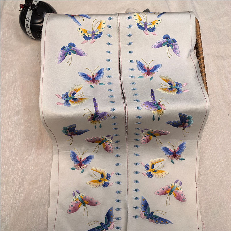 （锦绣松蝶）新中式清汉女电脑仿苏绣绣片辅料