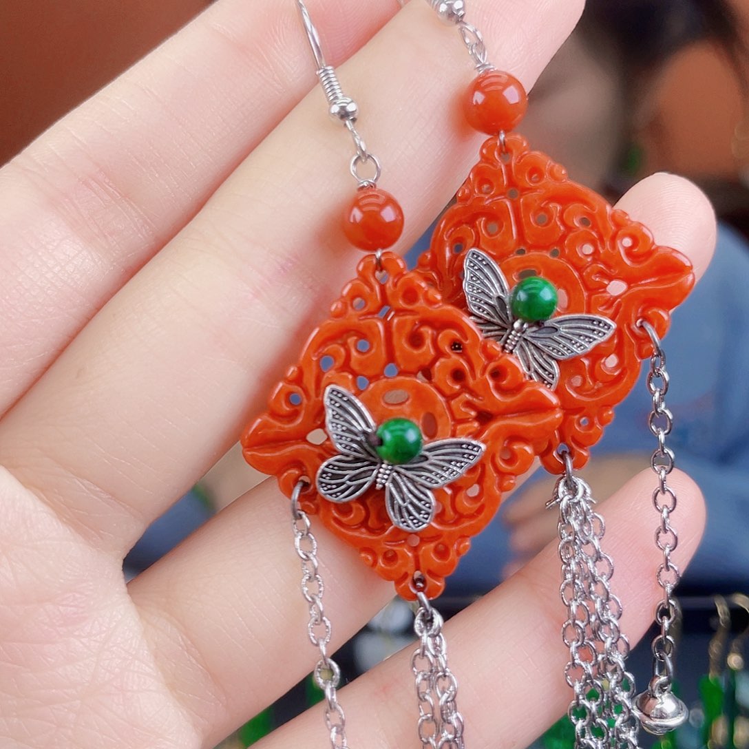 翡翠未镶嵌耳饰饰品