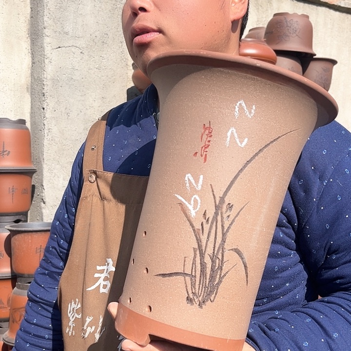 紫砂紫砂花盆盆栽