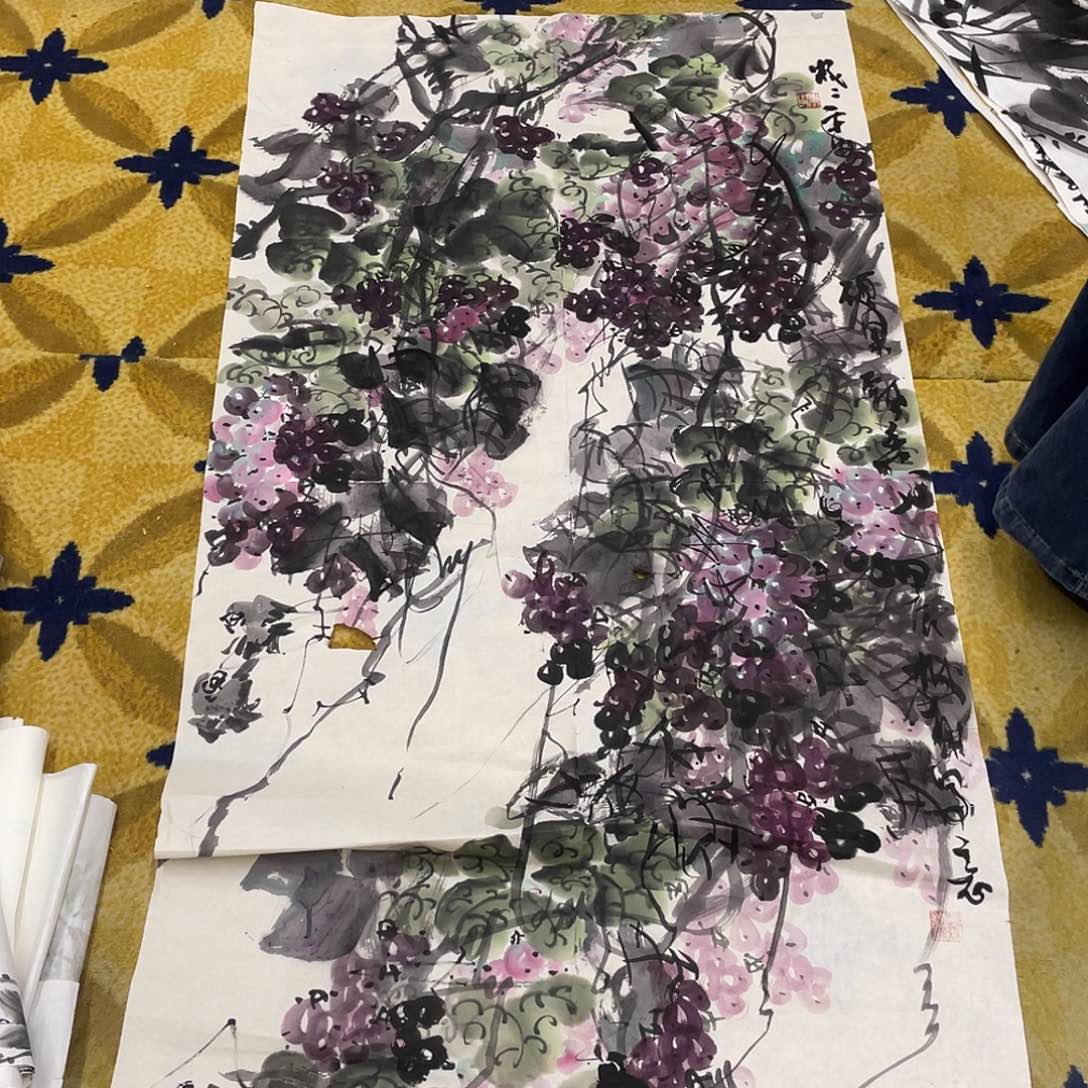 国画p****g李树森老师作品五张打包5556667微瑕