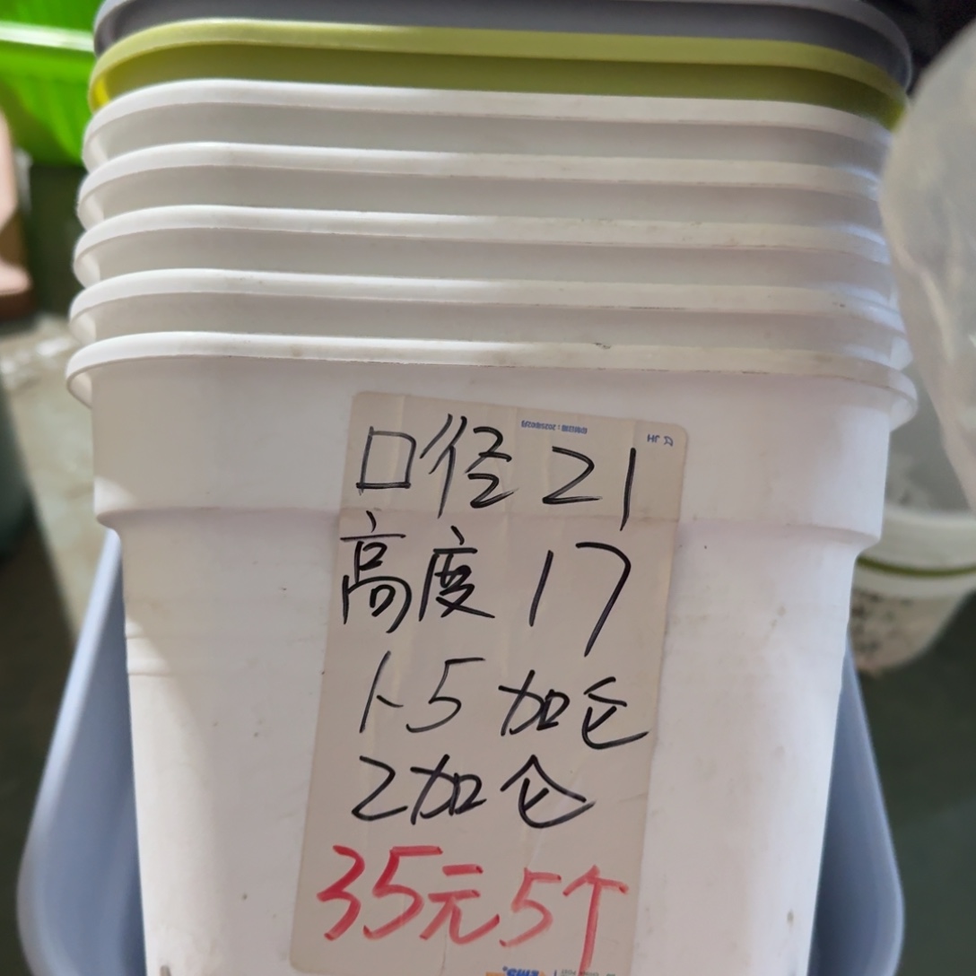 新款方盆口21无拖米黄5个
