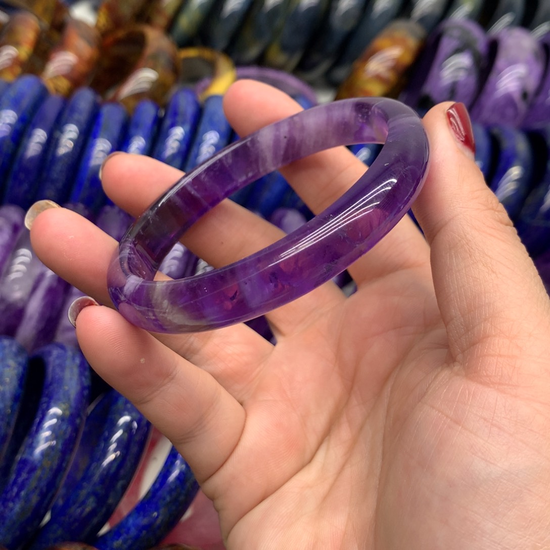 紫晶手镯未镶嵌手镯