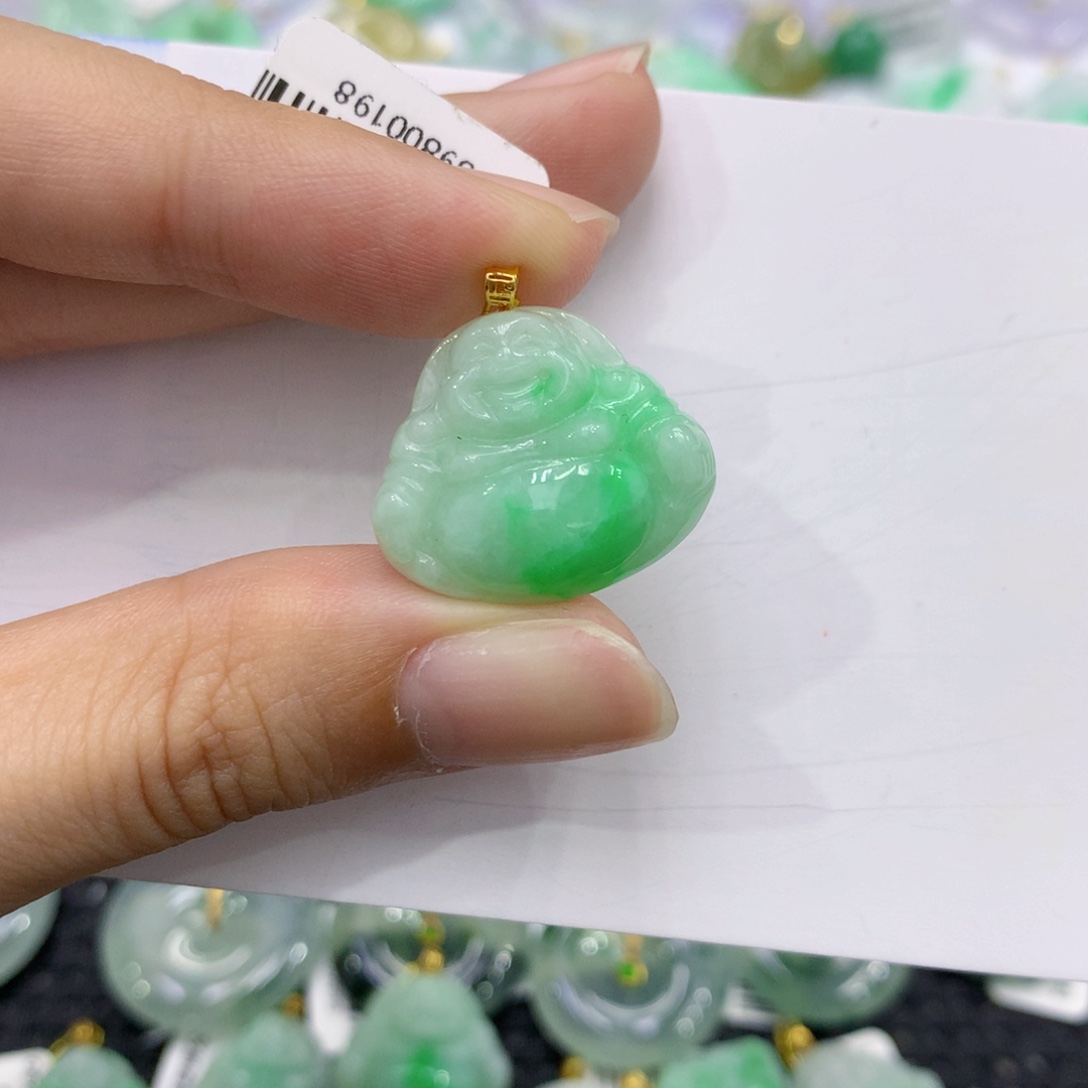 简***简颈饰18K金镶嵌翡翠