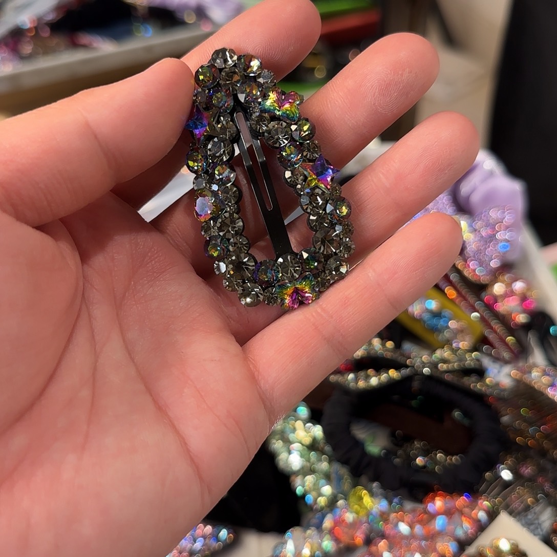 皮质铁合金韩版发夹女的