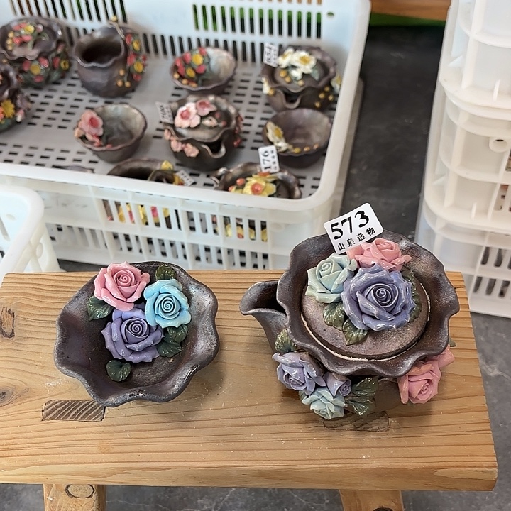 森***金山泉造物手工制作柴烧573一套