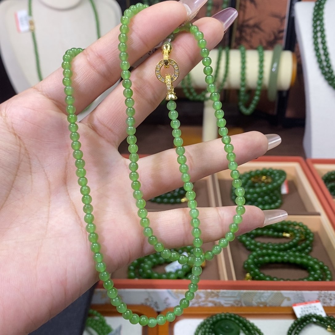 和田玉（碧玉）颈饰未镶嵌果4