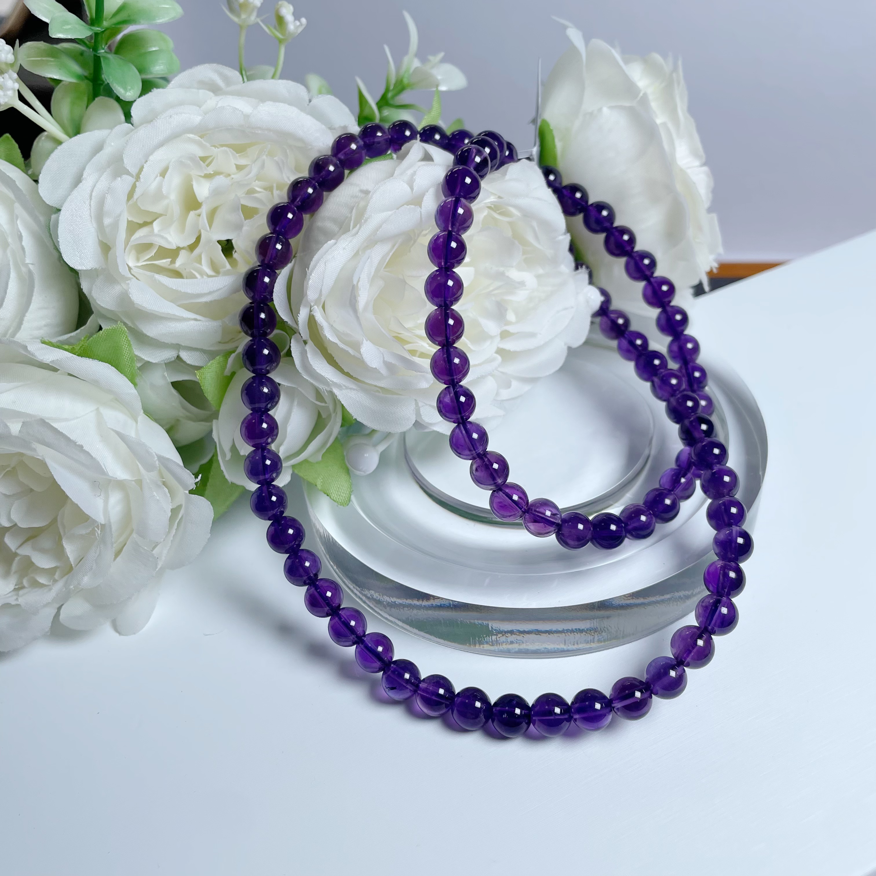 天然紫水晶多圈手链