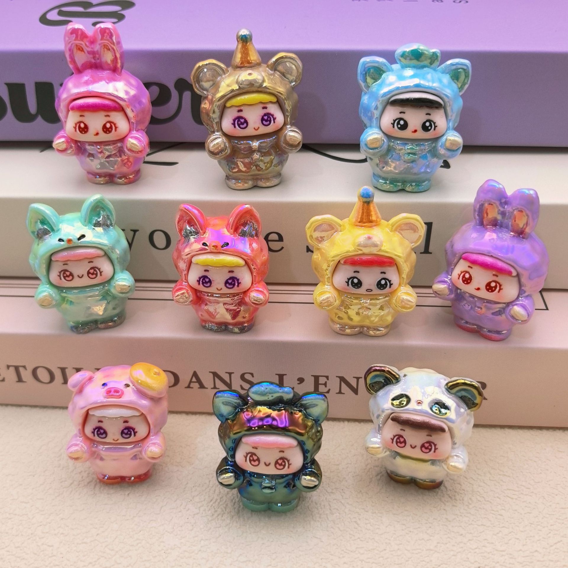 网红电镀要抱抱 可爱 树脂diy 办公室小摆件 创意卡通摆件