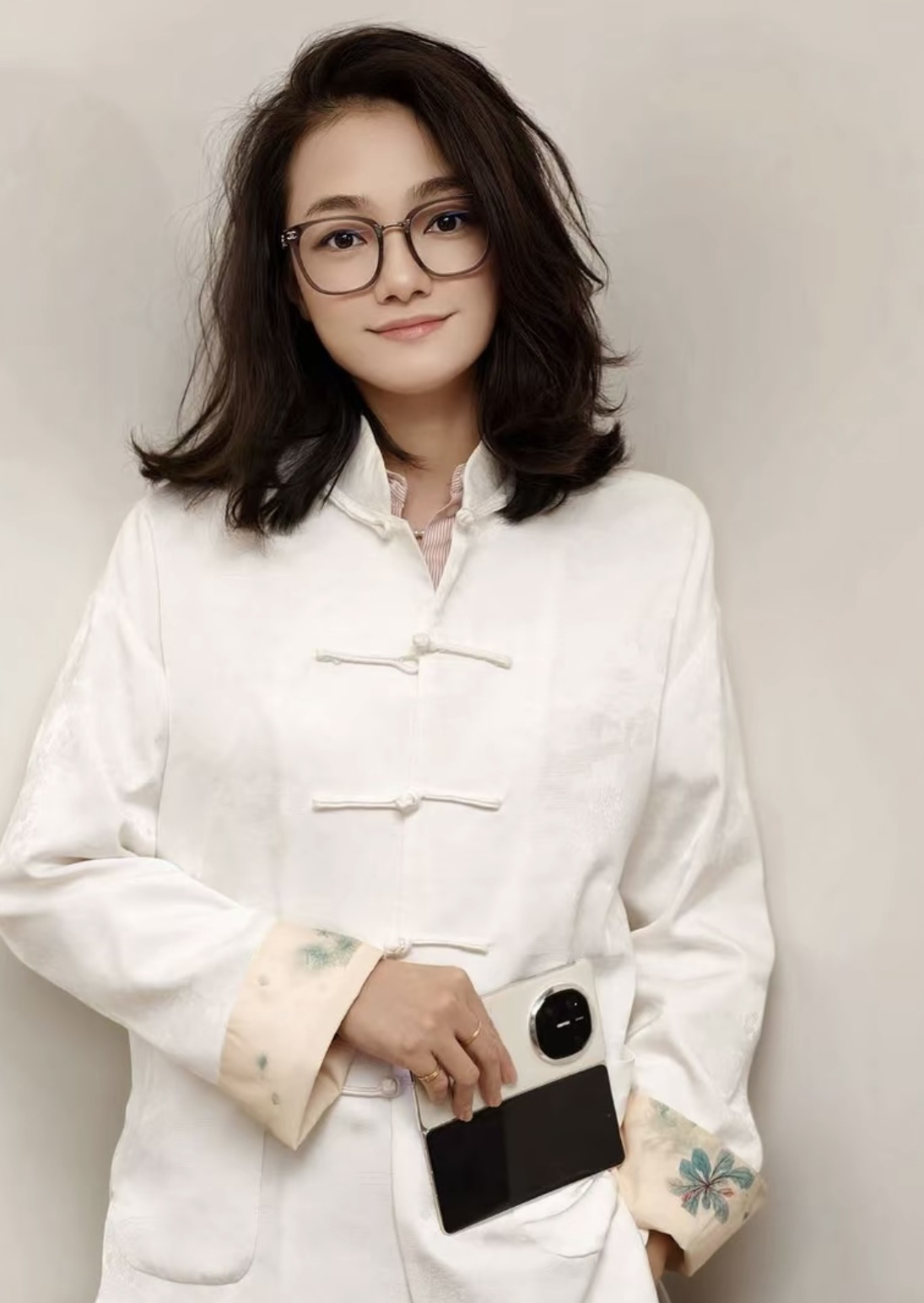 三哥手工；白罗，新中式立领对襟，斜襟春秋外套冬季内搭上衣中国风