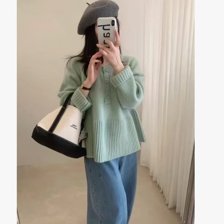 米满满-Seey-727-千金针织百搭圆领毛衣