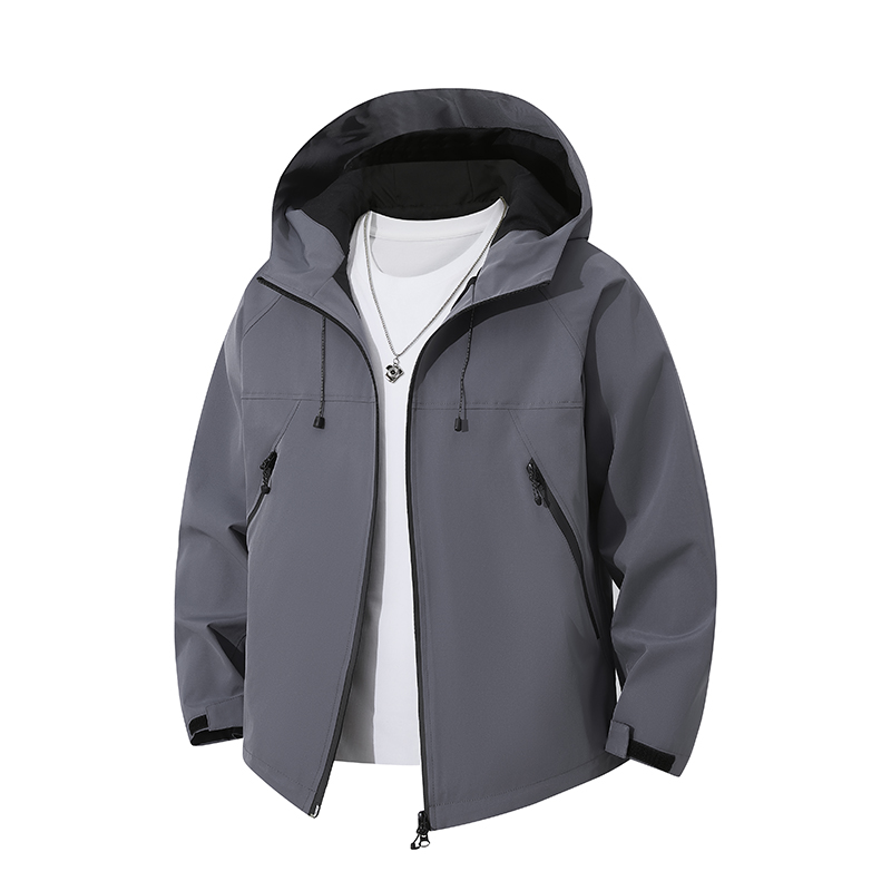 2025秋季新款短款风衣休闲百搭派客服连帽防风外套2577