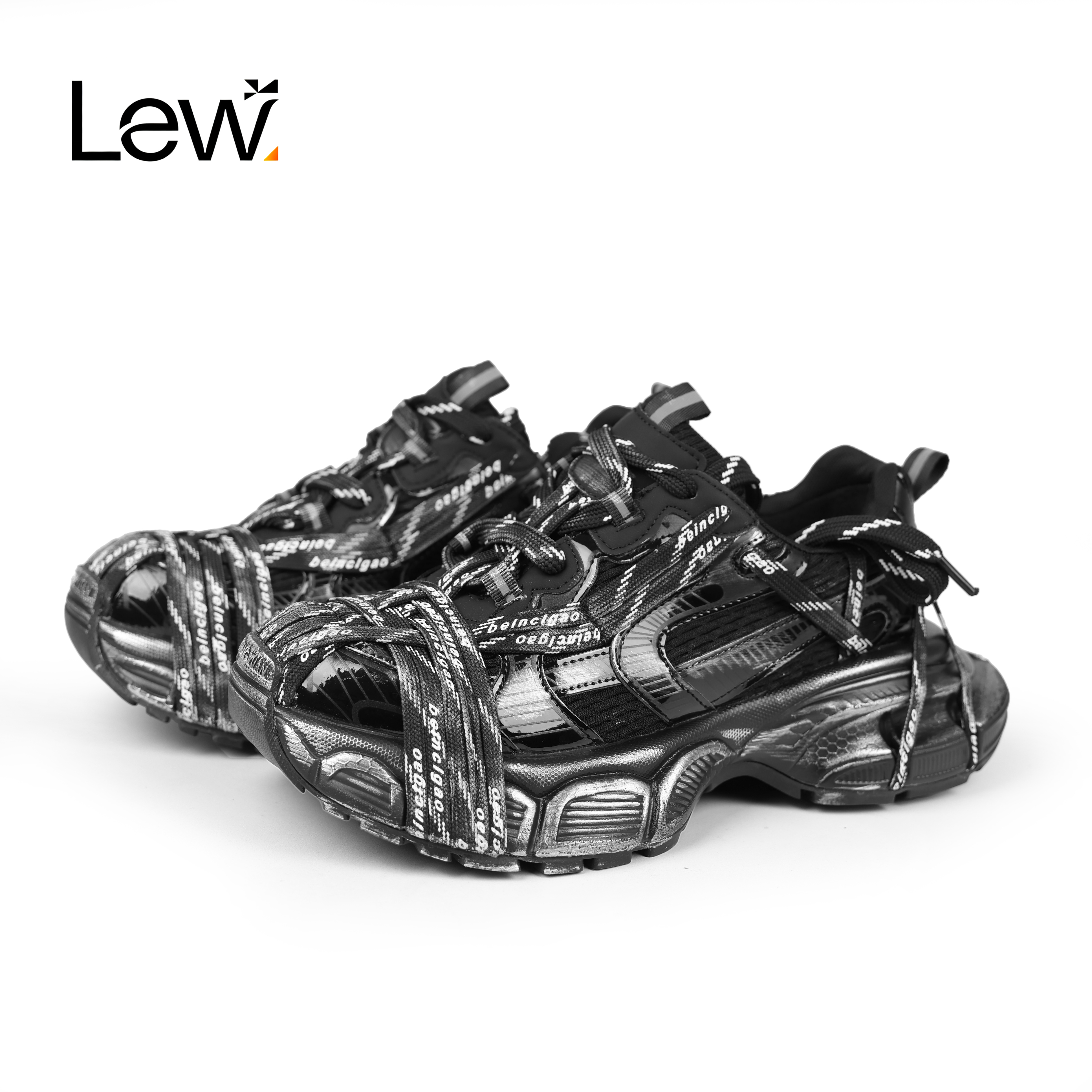 户外秋冬黑武士老爹鞋巴黎潮流时尚秋冬季潮牌厚底男鞋