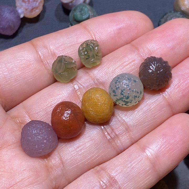 烈***天有机玻璃玛瑙原石放漏 打孔不退