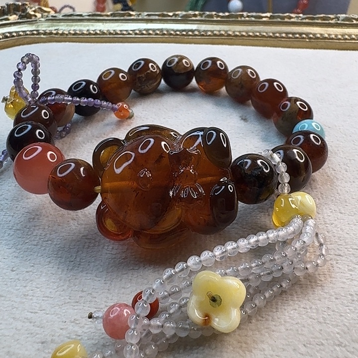 琥珀未镶嵌手链琥珀手串