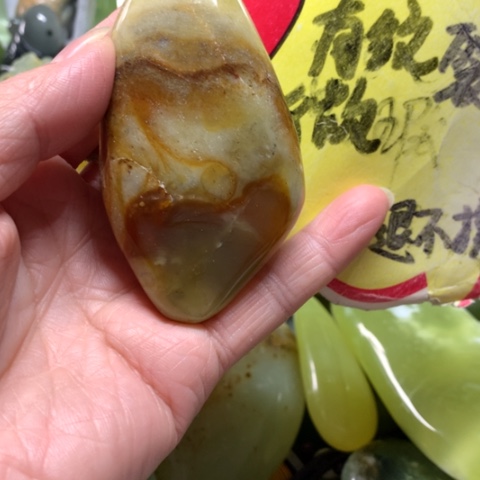 蛇纹石玉未镶嵌手把件