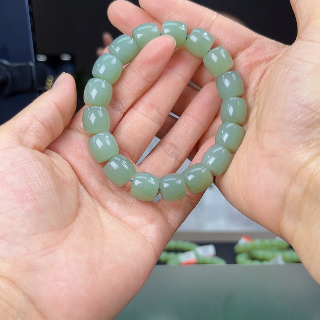 手串未镶嵌和田玉纯天然和田玉新疆且末天空蓝料13