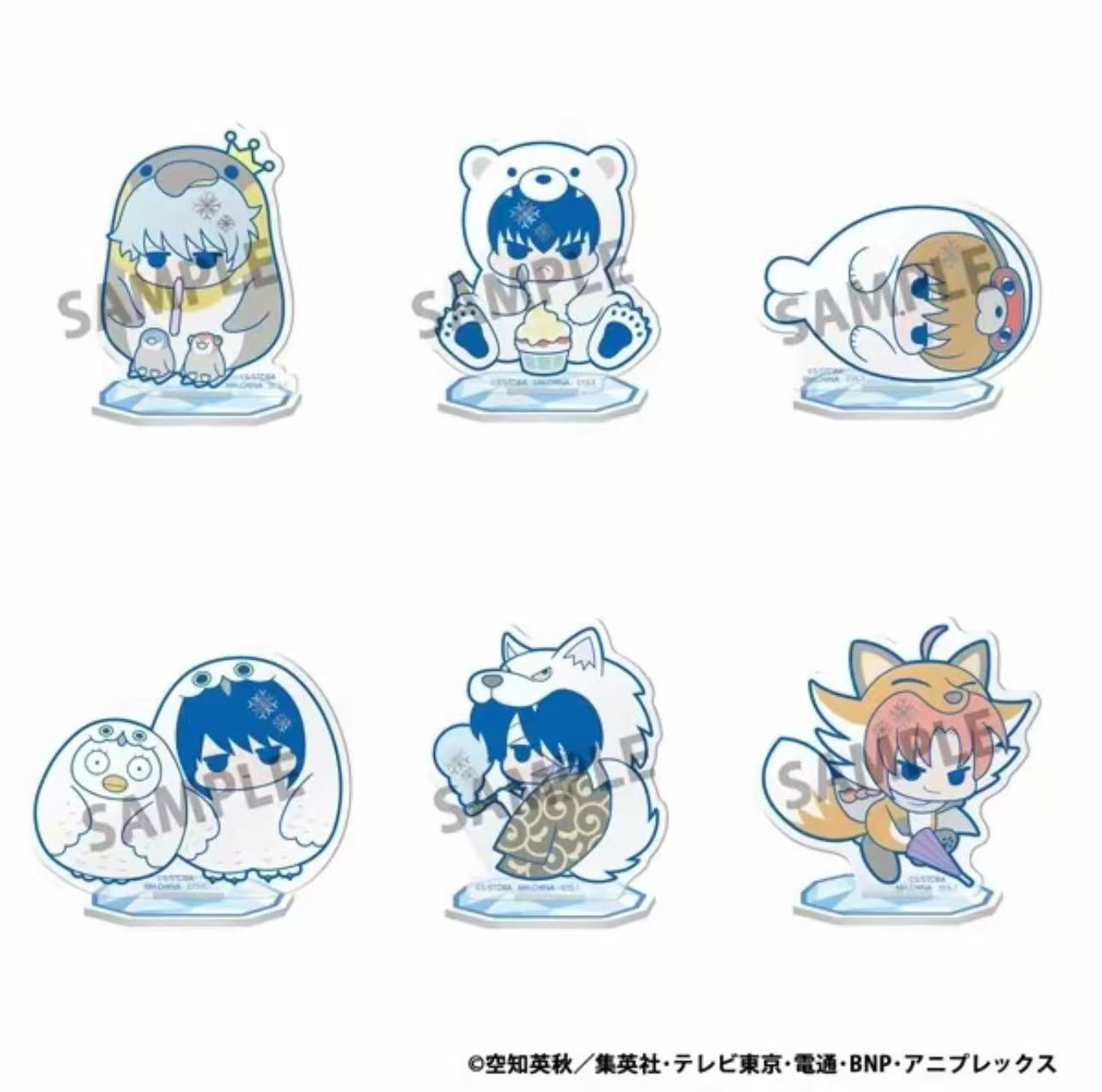 日谷正版【银魂】冰上动物Q版亚克力立牌 潮玩盲盒 