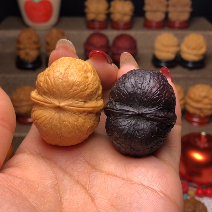 文玩核桃把件38峭壁元宝