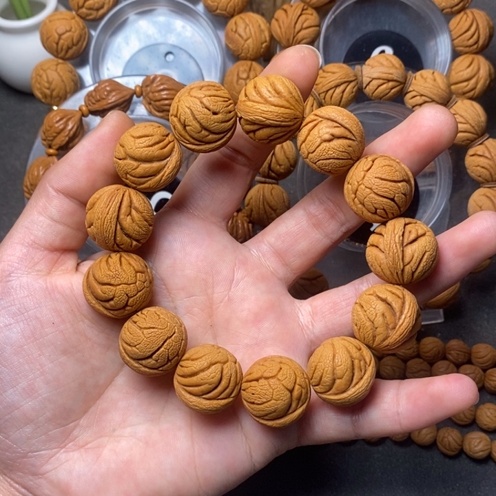 木质类秦岭山桃核