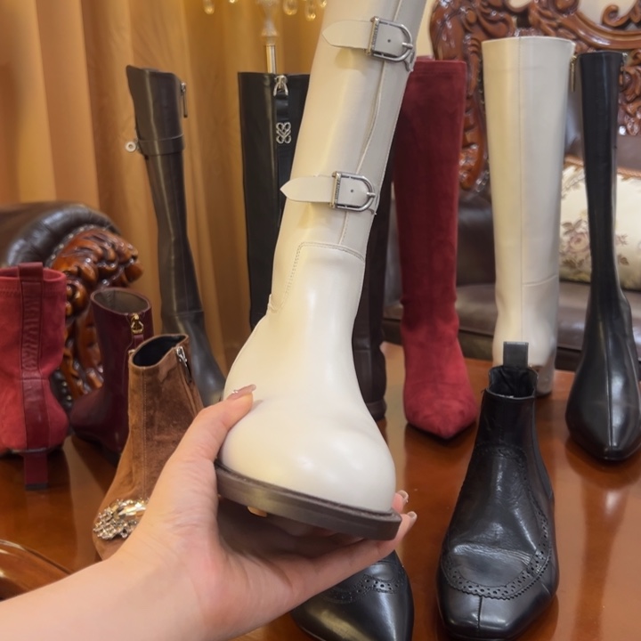 39码牛皮高靴皮里