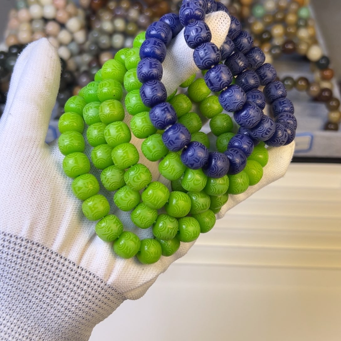 菩提根/象牙果手串六字桶珠卡11  颜色可备注