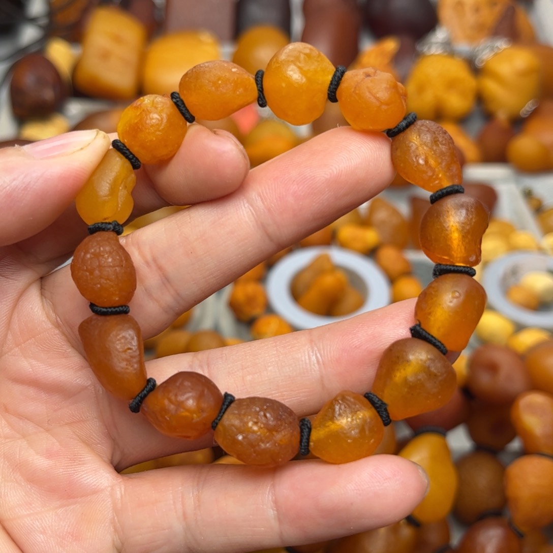 未镶嵌琥珀裸石天然蜜蜡手串