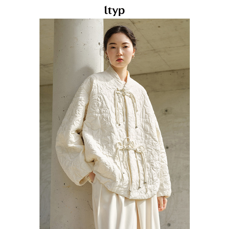 ltyp 12.2 肌理绣花新中式棉服 保暖球领外套女冬季H143254193